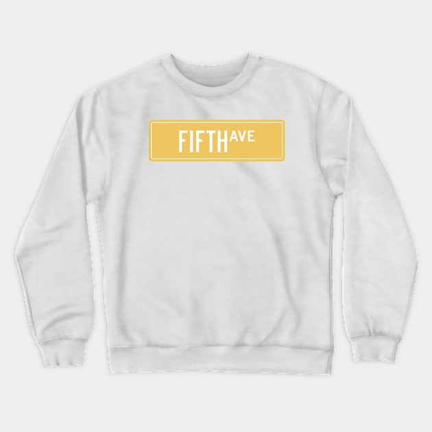 Fifth ave yellow Crewneck Sweatshirt by annacush